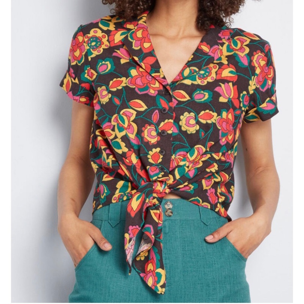 Modcloth Tied Button Up Top — New with Tags!